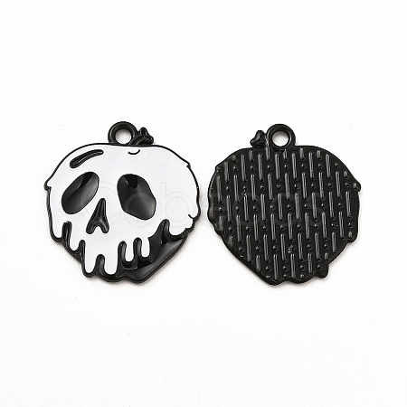 Rack Plating Alloy Enamel Pendants X-FIND-G054-20EB-01-1