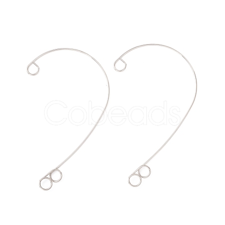 Tarnish Resistant 316 Stainless Steel Ear Cuff Findings STAS-H148-03P-1