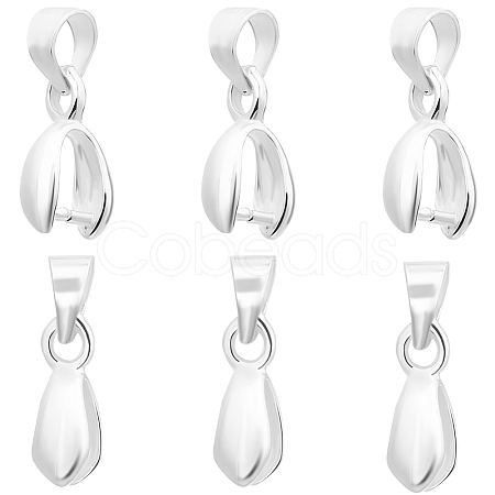 6Pcs 925 Sterling Silver Ice Pick Pinch Bails STER-CN0001-39A-1