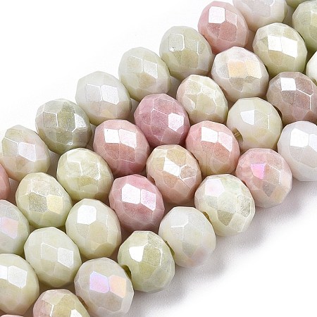 Ombre Effect Dyed Glass Beads Strands X-GLAA-C023-02-B03-1