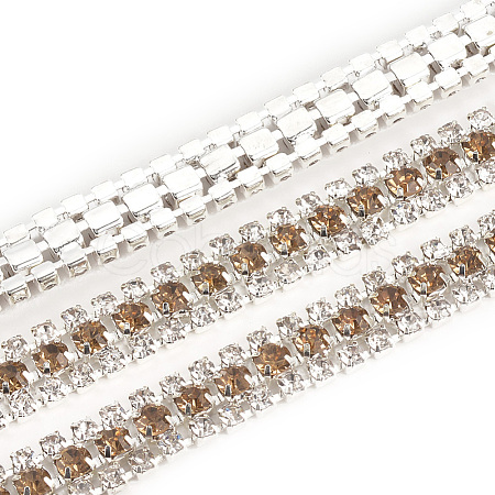 Brass Rhinestone Strass Chains CHC-T006-01H-1