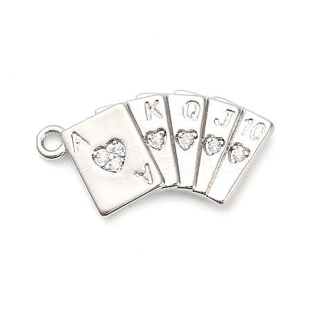 Brass Micro Pave Cubic Zirconia Pendants KK-L229-067P-1