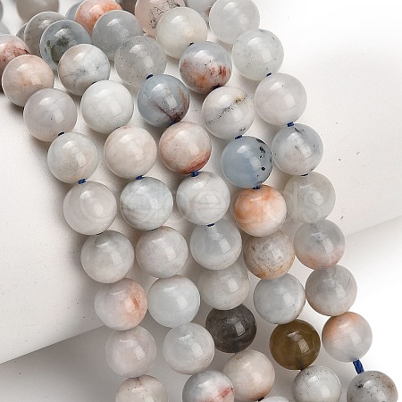 Natural Aquamarine Beads Strands GG-CBA1CAF-A02-8mm-1