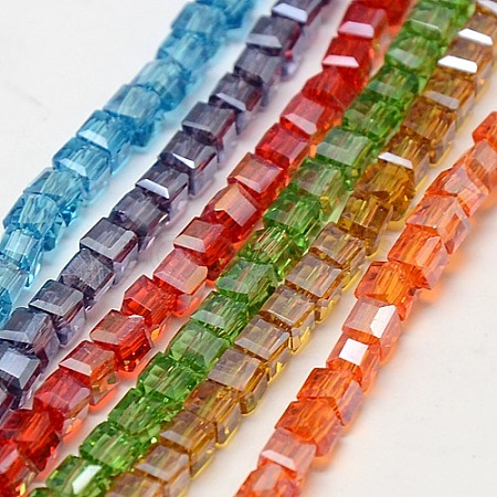 Electroplate Glass Bead Strands EGLA-J028-6x6mm-ABM-1