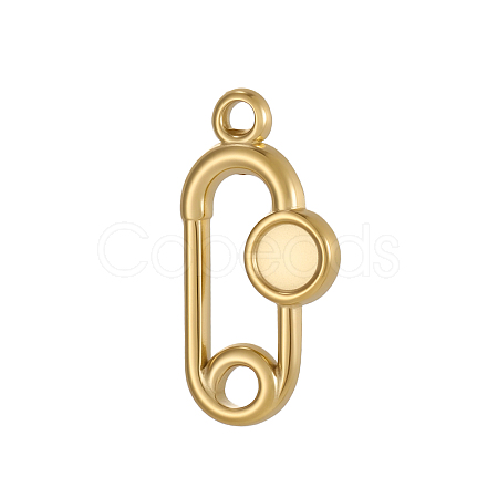 304 Stainless Steel Pendants Cabochon Setting STAS-OY009-55G-1