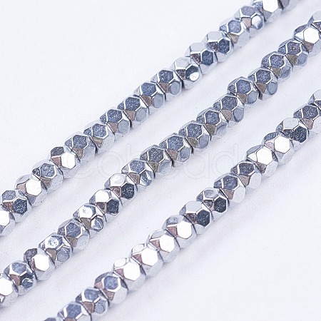 Electroplate Non-Magnetic Synthetic Hematite Beads Strands G-F562-S03-1