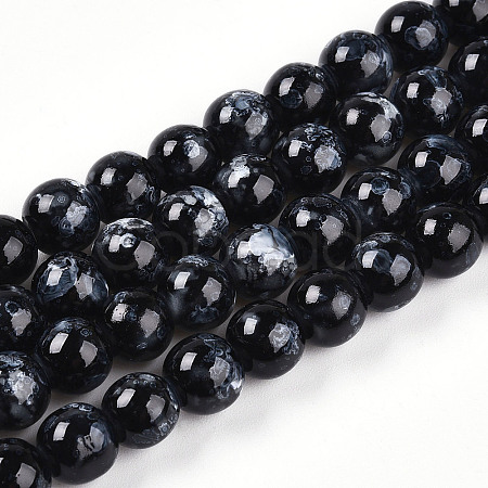 Baking Paint Glass Beads Strands DGLA-N003-8mm-A10-1