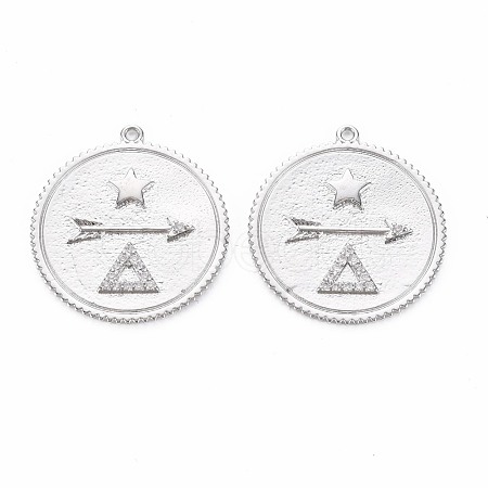 Brass Micro Pave Clear Cubic Zirconia Pendants KK-S356-693-1