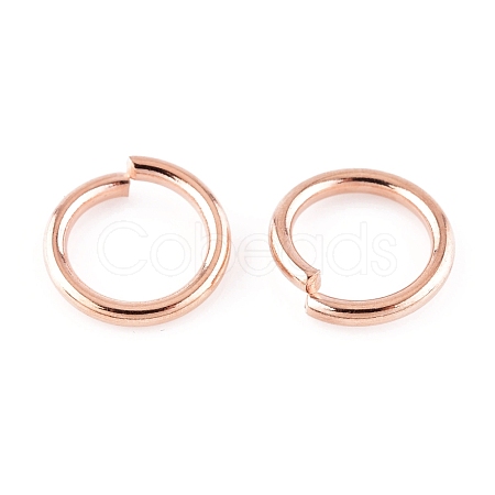 304 Stainless Steel Open Jump Rings STAS-L187-10x1.5mm-RG-1