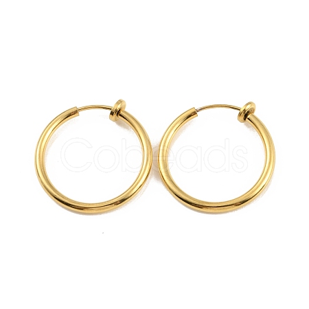 Ion Plating(IP) 304 Stainless Steel Clip-on Earrings EJEW-M218-03C-G-1