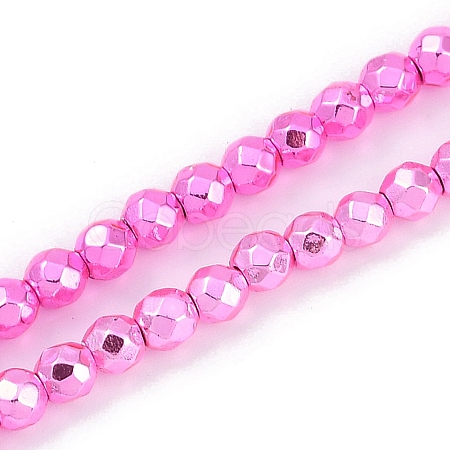 Baking Paint Electroplated Synthetic Non-magnetic Hematite Beads Strands G-H072-A01-01G-1