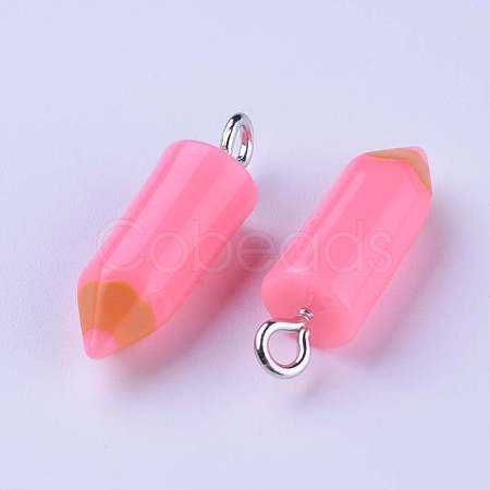 Resin Pendants RESI-WH0008-13D-1
