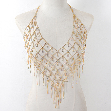 Alloy Full Crystal Rhinestone Mesh Body Chains for Bikini WG36BB6-01-1