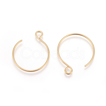 Ion Plating(IP) 304 Stainless Steel Earring Hooks STAS-L216-02A-G-1