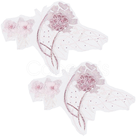 Flower Lace Embroidery Sewing Fiber Appliques DIY-WH20011-90A-1