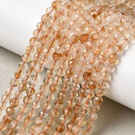 Natural Citrine(Heated) Beads Strands G-G155-B03-02A-1