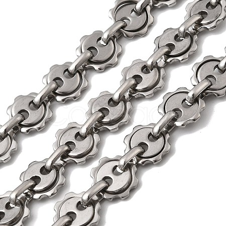 304 Stainless Steel Flower Link Chains CHS-Z007-02P-1
