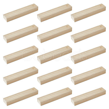 Rectangle Unfinished Wood Gift Storage Box CON-WH0094-38B-1