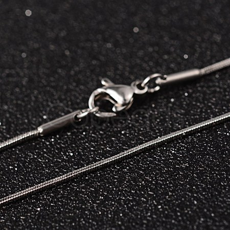 Non-Tarnish 304 Stainless Steel Snake Chain Necklaces NJEW-O096-16-1