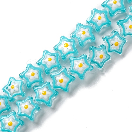Transparent Glass Beads Strands LAMP-K037-07B-1