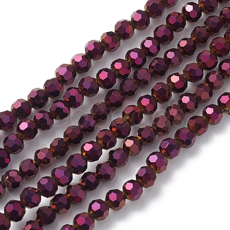 Electroplate Glass Beads Strands LS-EGLA-K015-10B-1