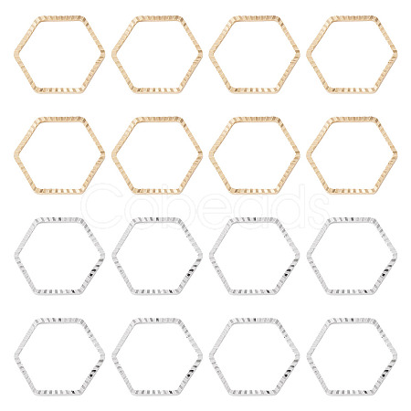 24Pcs 2 Colors Brass Linking Rings KK-TA0003-08-1