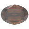 Preciosa&reg MAXIMA Crystal Fancy Stones, Czech Crystal, 435 12 601 Oval, Dura Foiling, 10220 Smoked Topaz, 8x6mm