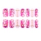 Full Cover Nombre Nail Stickers, Self-Adhesive, for Nail Tips Decorations, Colorful, 24x8mm, 14pcs/sheet