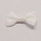 Handmade Woven Costume Accessories, Bowknot & Hair Bows, White, 25~30x15~16x5mm