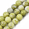 Natural Yellow Mustard Jasper Beads Strands, Round, 10~10.5mm, Hole: 1.2mm, about 36pcs/strand, 15.5 inch