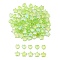 100Pcs 2 Style Eco-Friendly Transparent Acrylic Beads, Heart/Star, Dyed, AB Color, Lawn Green, 8~10x8~10x3~4mm, Hole: 1.5mm, 50pcs/style