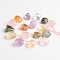 Teardrop Natural Mixed Gemstone Beads Strands, Top Drilled Beads, Rutilated Quartz & Amethyst & Citrine & Rose Quartz, 15~30x11~20mm, Hole: 1mm, about 17pcs/strand, 15.7 inch