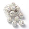 Polymer Clay Rhinestone Beads, Grade A, Round, PP15, Crystal AB, 12mm, Hole: 2mm, PP15(2.1~2.2mm)