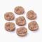 Druzy Resin Cabochons, Flat Round, Camel, 12x5mm