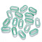 Acrylic Linking Rings, Quick Link Connectors, For Jewelry Cable Chains Making, Imitation Gemstone Style, Oval, Aquamarine, 20.5x11x3mm, Inner Diameter: 13.5x4mm, about 1200pcs/500g