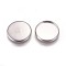 Tarnish Resistant 304 Stainless Steel Plain Edge Bezel Cups, Cabochon Settings, Flat Round, Stainless Steel Color, Tray: 16mm, 17.5x2mm