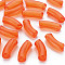 Transparent Acrylic Beads, Curved Tube, Dark Orange, 36x13.5x11.5mm, Hole: 4mm, about 148pcs/500g