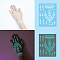 Luminous Removable Temporary Water Proof Tattoos Paper Stickers, Glow in the Dark Stickers, Flower, 15.8x12cm