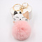 Cute Cat Keychain Plush Pendant for Bags and Wallets, Pink