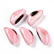 Handmade Porcelain Beads, Fancy Antique Glazed Porcelain, Garlic Clove, Pink, 31~33x15~16.5x12~13.5mm, Hole: 2.5~3mm