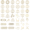 SUNNYCLUE Chakra Theme Self Adhesive Brass Stickers DIY-SC0010-59-1