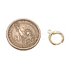 Brass Huggie Hoop Earring Findings X-KK-L179-04G-A-3