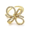 Rack Plating Brass Micro Pave Cubic Zirconia Finger Ring RJEW-C072-33H-G-2