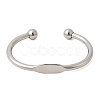 304 Stainless Steel Cuff Bangles BJEW-D408-31P-2