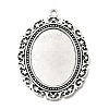 Tibetan Style Alloy Big Pendant Cabochon Settings LS-TIBEP-553-AS-FF-1