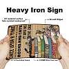 Vintage Metal Tin Sign AJEW-WH0189-202-3