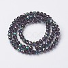 Electroplate Transparent Glass Beads Strands EGLA-A034-T4mm-Q09-2