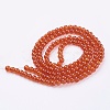 Spray Painted Crackle Glass Beads Strands X-CCG-Q001-6mm-09-2