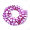 Natural Fire Crackle Agate Beads Strands G-S346-8mm-21-2