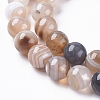 Natural Striped Agate/Banded Agate Beads Strands X-G-G582-8mm-57-3